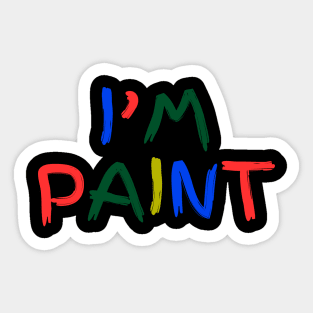 I Heart Love To Finger Paint I'm Paint Cute Couple Valentine Sticker